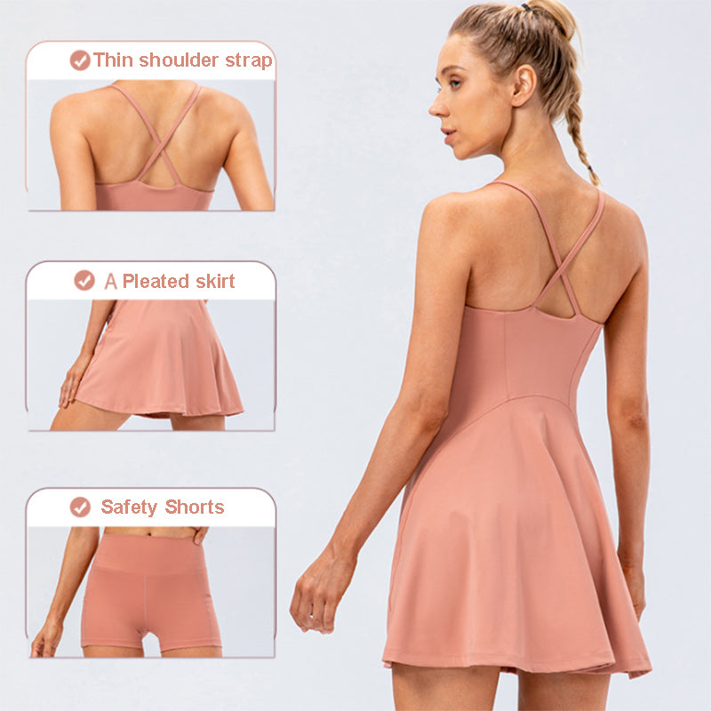 Women's High Stretch Tennis & Yoga Skirt Set