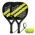 ianoni Paddle Tennis Racket Carbon Fiber Surface with EVA Memory Flex Foam Core POP Padle Racquts (T-Yellow)