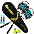 Senston Badminton Set Graphite Shaft Badminton Racket 2 Pack Badminton Racquets with 2 Shuttlecocks - Perfect for Beginners & Outdoor Games