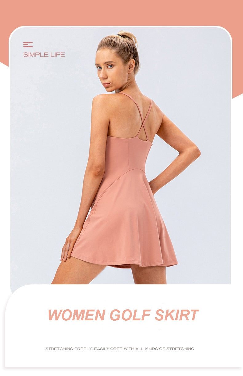 Women's High Stretch Tennis & Yoga Skirt Set