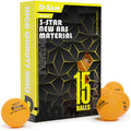 15 Pack | 3 Star Ping Pong Balls Orange (Size 40+) Table Tennis Ball Set | High-Performance Durable ABS Training Balls for Indoor/Outdoor Racket Games Competitions