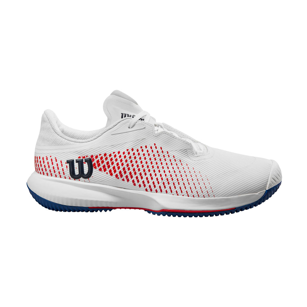 WILSON Mens Sneaker White/Deja Vu Blue Red 8.5