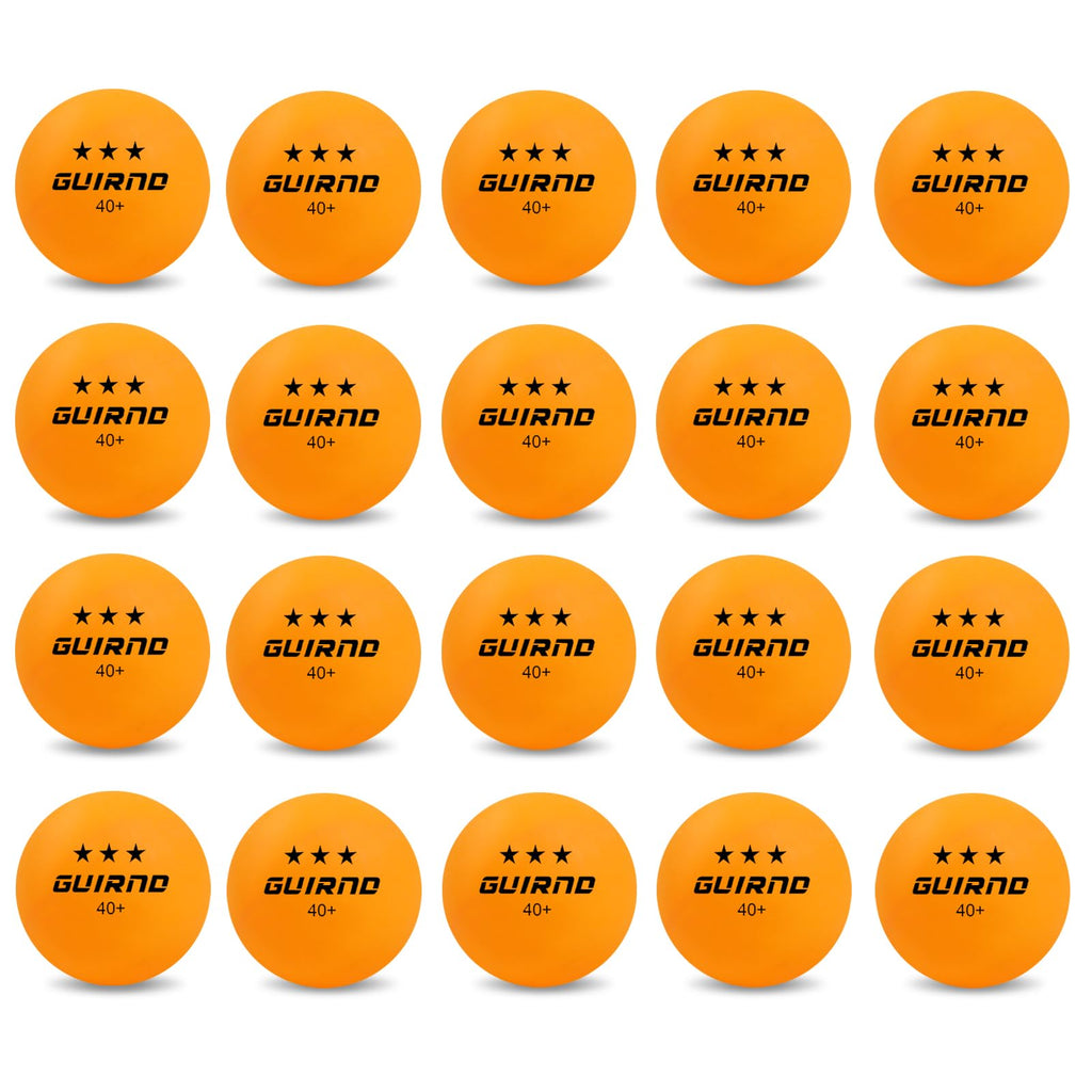 Guirnd 20 Pack Ping Pong Balls 3 Star Table Tennis Balls 40+ Pong Ball Competition and Recreational Play Abs Ping Pong Ball