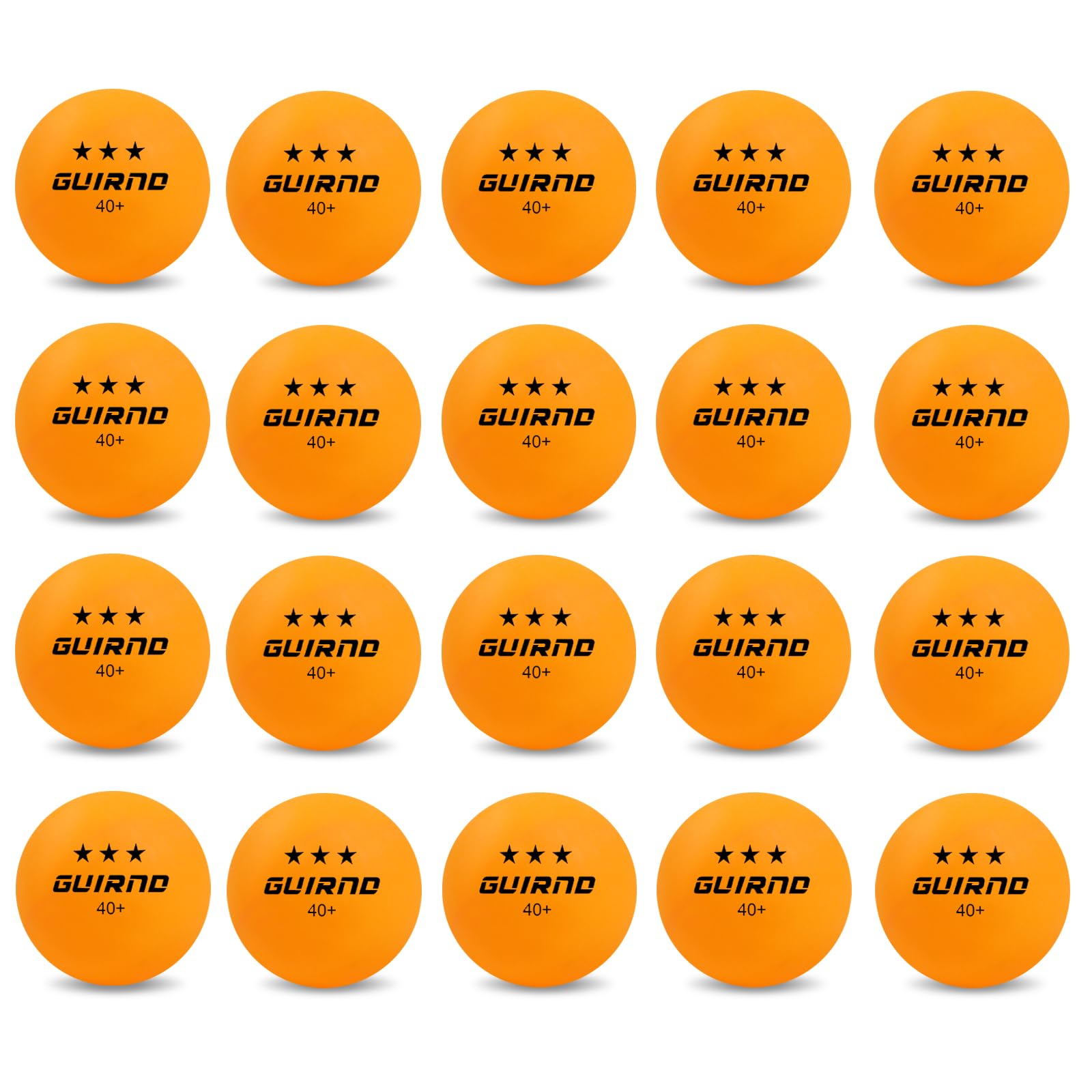 Guirnd 20 Pack Ping Pong Balls 3 Star Table Tennis Balls 40+ Pong Ball Competition and Recreational Play Abs Ping Pong Ball