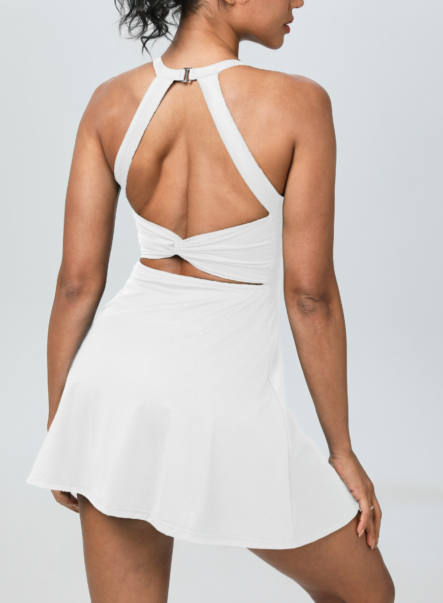 Nude Feel Halter Workout Dress