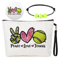 SOIDRAM Tennis Gifts Tennis Makeup Bag for Women girls Tennis Coach Gift Tennis Team Gifts for Tennis Lovers Players Fans Birthday Gifts for Women