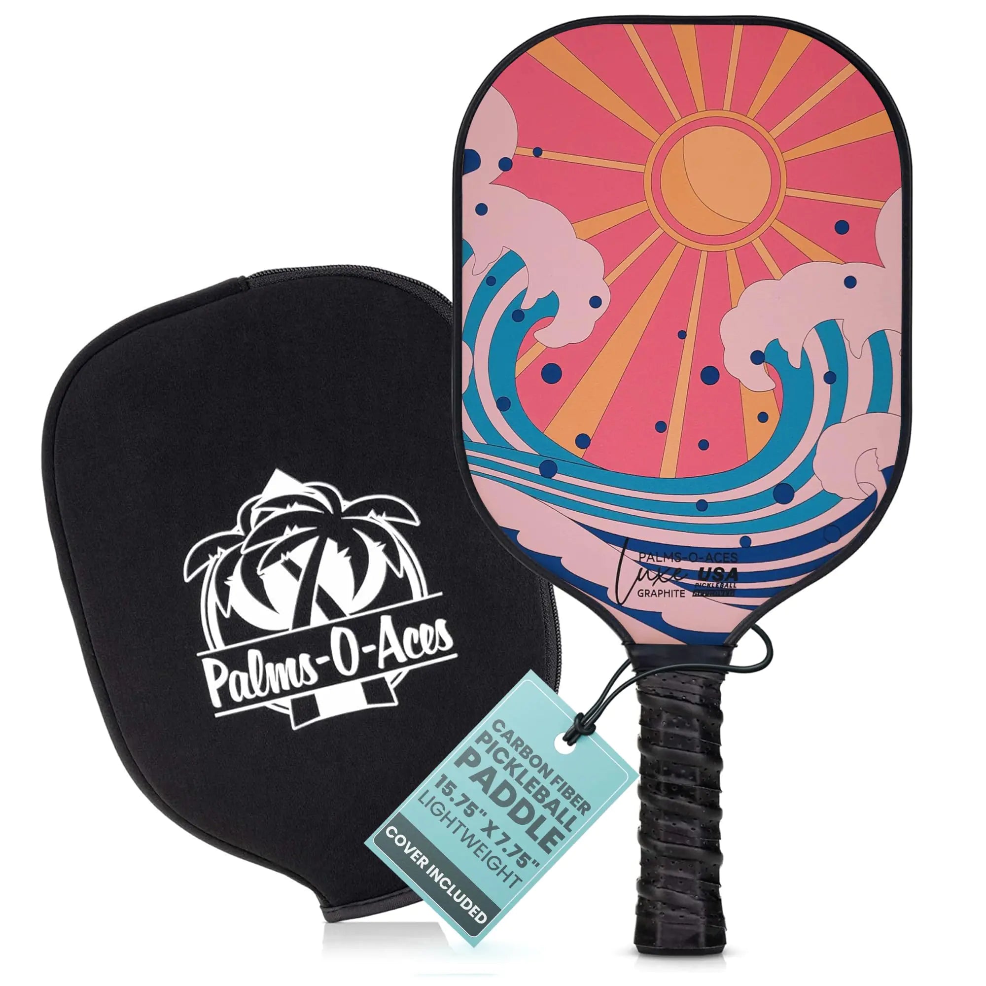 Pickleball Paddle - USAPA Approved - Lightweight Pickleball Racket - Enhanced Spin Texture â€“ 16MM T700 Graphite Pickleball Paddles - Cover Included