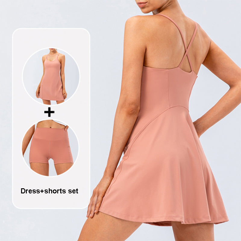 Women's High Stretch Tennis & Yoga Skirt Set
