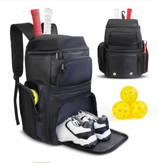 Large Capacity Pickleball Backpack with Shoe Compartment
