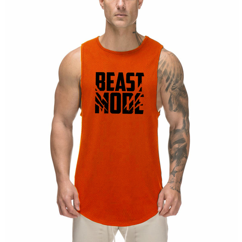 Men's Breathable Polyester Gym Vest for Daily Wear