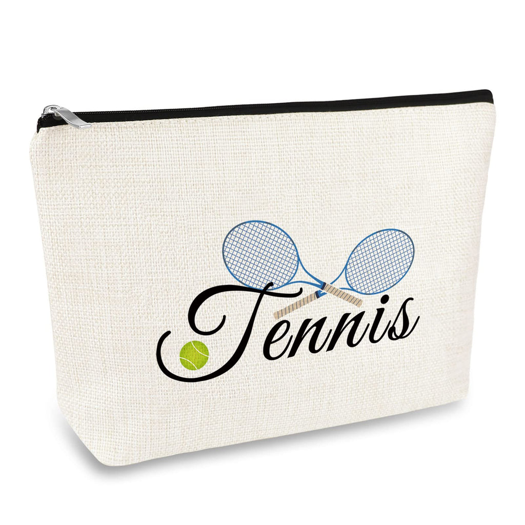 Tennis Makeup Bag Tennis Players Gifts Tennis Themed Cosmetics Bag Tennis Lovers Gift for Girls Women Tennis Team Inspirational Gifts Best Friend Christmas Birthday Graduation Gift Travel Pouch