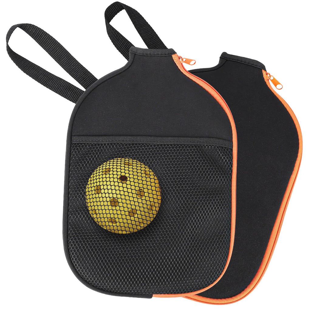 TAANK 2 Pcs Pickleball Paddle Cover with Carrying Strap Only | pickleball paddle bag with Inner and Outer Mesh Pockets | Durable & Stylish | Enlarged Racket Sleeve for Universal Size | No logo