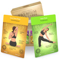 Asana Moon Premium Yoga Cards for Beginners – Yoga kit and Workout Set for Beginners and Teens – 62 Card Yoga Sequence Deck with Alignment cues and Sanskrit Names – Alternative for a Yoga Book