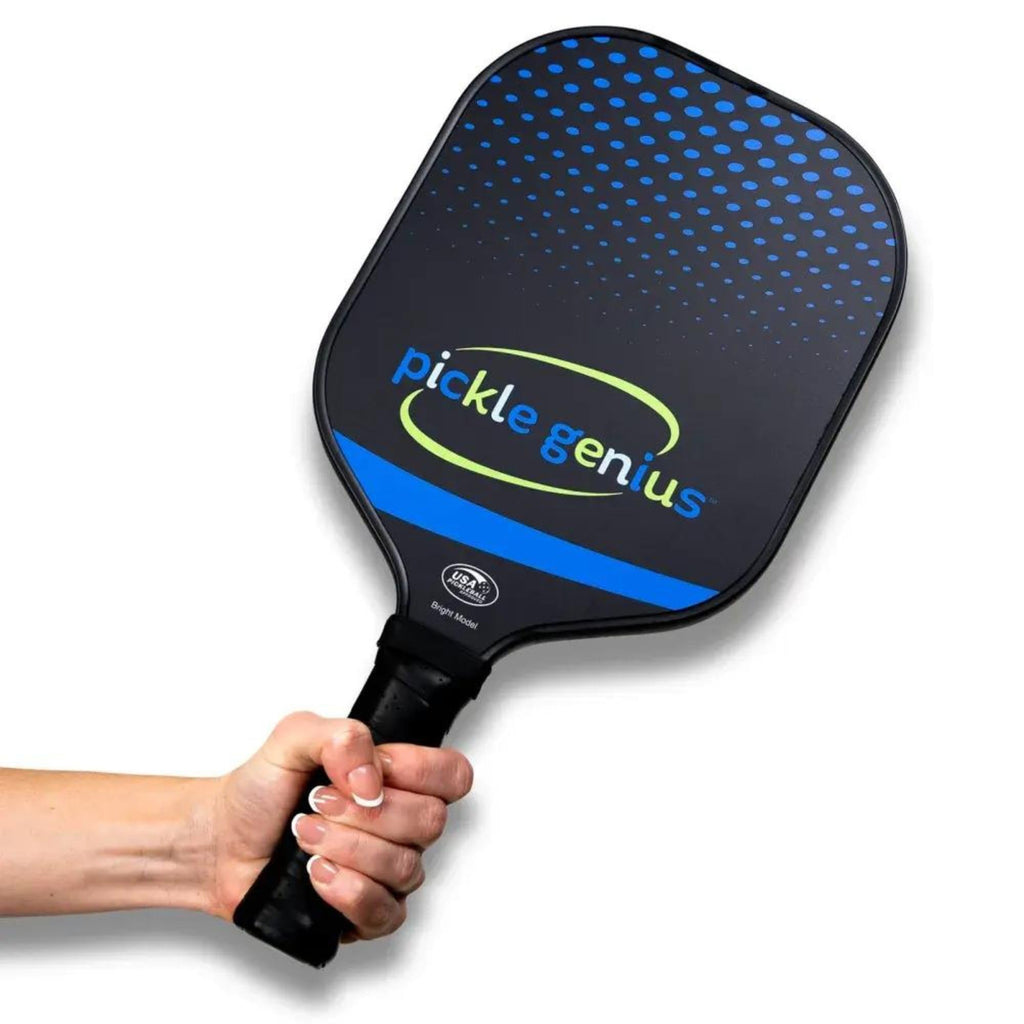 PICKLE GENIUS Pickleball Paddle-100% Raw Carbon Fiber Pickleball Racket with 13mm Polypropylene Honeycomb core for Maximum Power and grit Finish for Perfect Spin. USAPA Approved.
