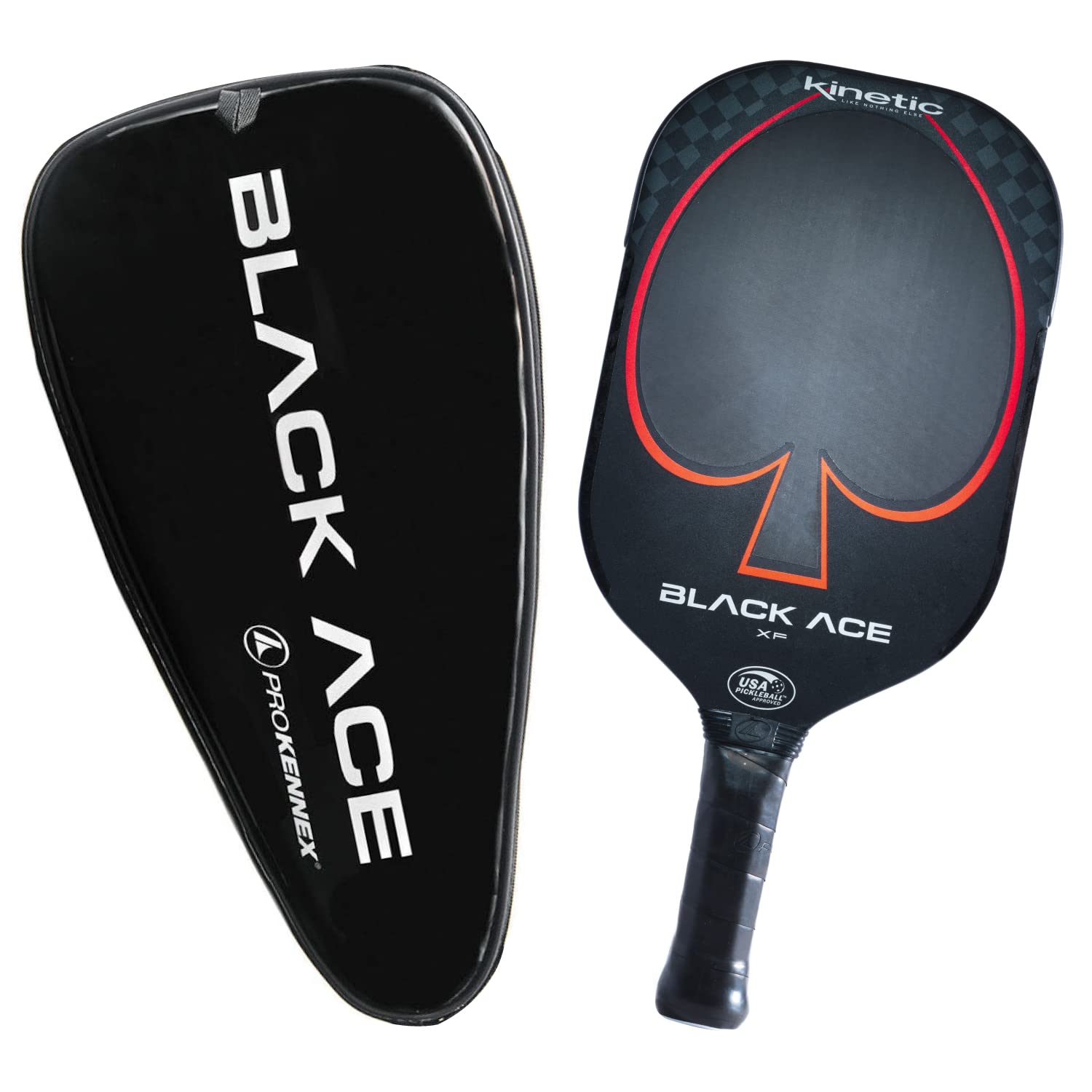 PROKENNEX Black Ace XF with Paddle Cover - Pickleball Paddle with Toray Carbon Fiber Face - Comfort Pro Grip - USAPA Approved