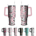 Kearscupra 40oz Cute Panda Tumbler with Handle and Straw Stainless Steel Insulated Cup with Lid and Straw Travel Coffee Mug Water Bottle Birthday Mothers Day Gifts for Women Men Animal Lovers