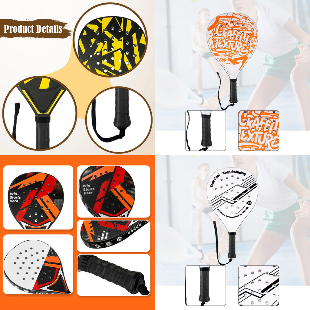 1 Pc Padel Tennis Racket Agility Non Slip Grip Beginners Racquet Physical Equipment for Kids Outdoor Garden Parent Summer Party