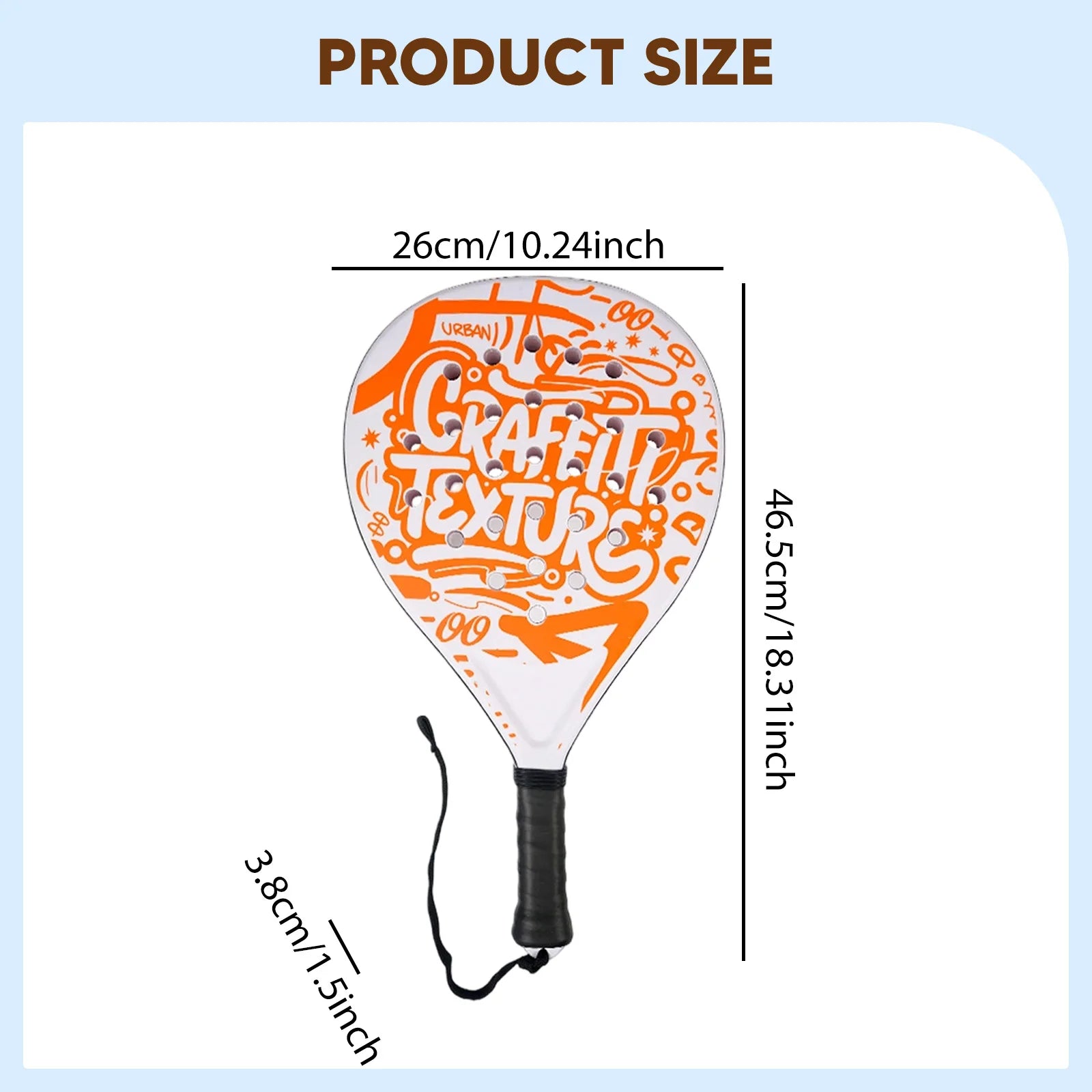 1 Pc Padel Tennis Racket Agility Non Slip Grip Beginners Racquet Physical Equipment for Kids Outdoor Garden Parent Summer Party