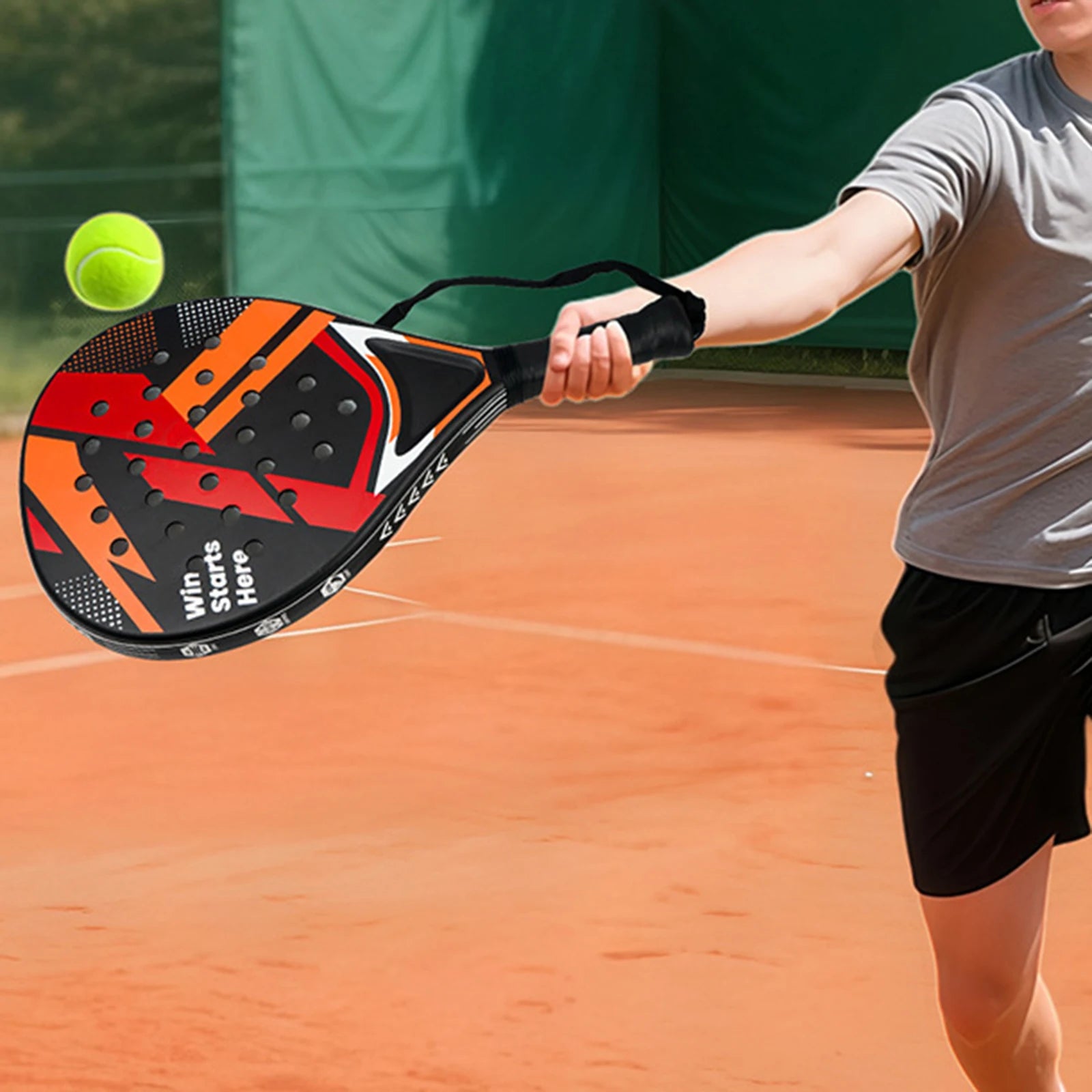 1 Pc Padel Tennis Racket Agility Non Slip Grip Beginners Racquet Physical Equipment for Kids Outdoor Garden Parent Summer Party