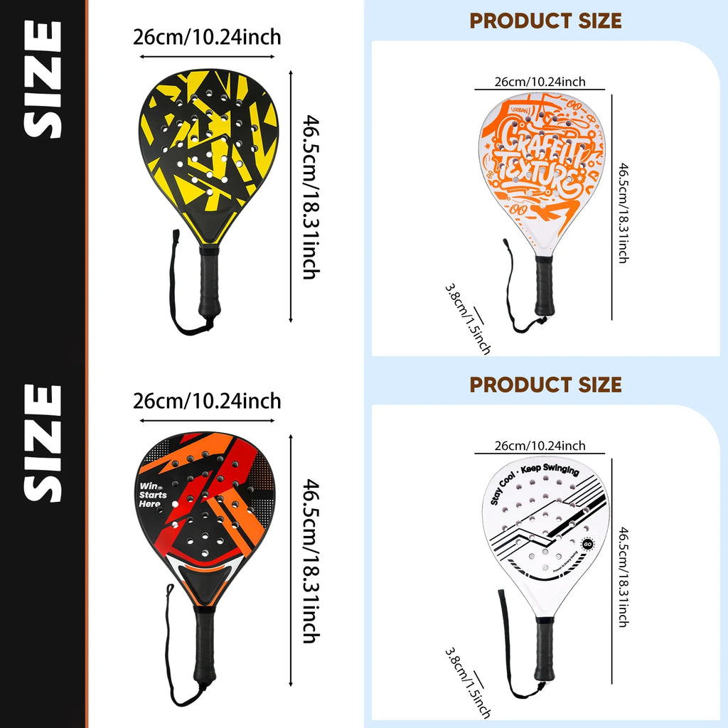1 Pc Padel Tennis Racket Agility Non Slip Grip Beginners Racquet Physical Equipment for Kids Outdoor Garden Parent Summer Party