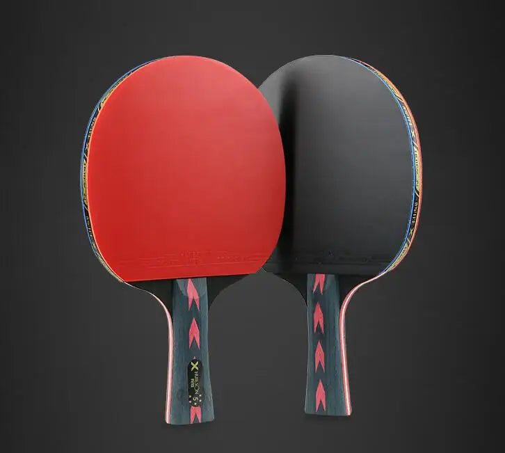 (2pcs/pair) 5 Star Carbon Table Tennis Racket Ping Pong Paddle Racket With Case
