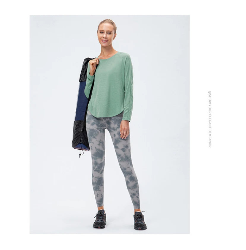 Women Gym Sports Top Women Training Fitness t Shirt Gym Clothes Winter Long Sleeve Yoga Top Seamless Running Shirt Yoga Clothing