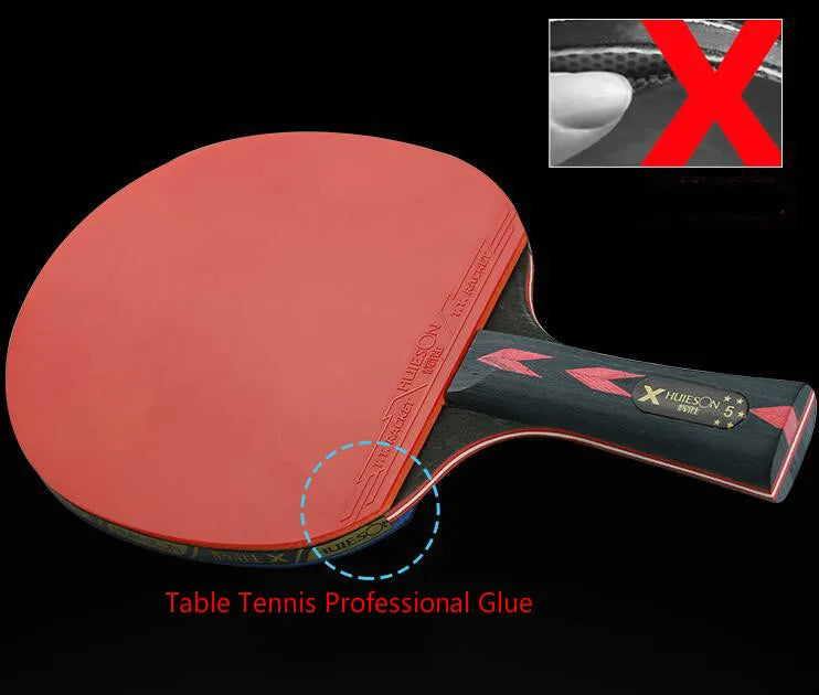 (2pcs/pair) 5 Star Carbon Table Tennis Racket Ping Pong Paddle Racket With Case