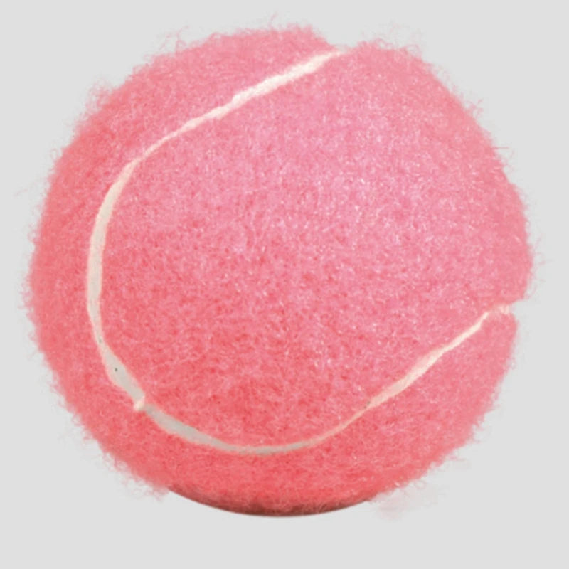 6Pcs Pack Pink Tennis Balls Wear-Resistant Elastic Training Balls 66mm Ladies Beginners Practice Tennis Ball for Club