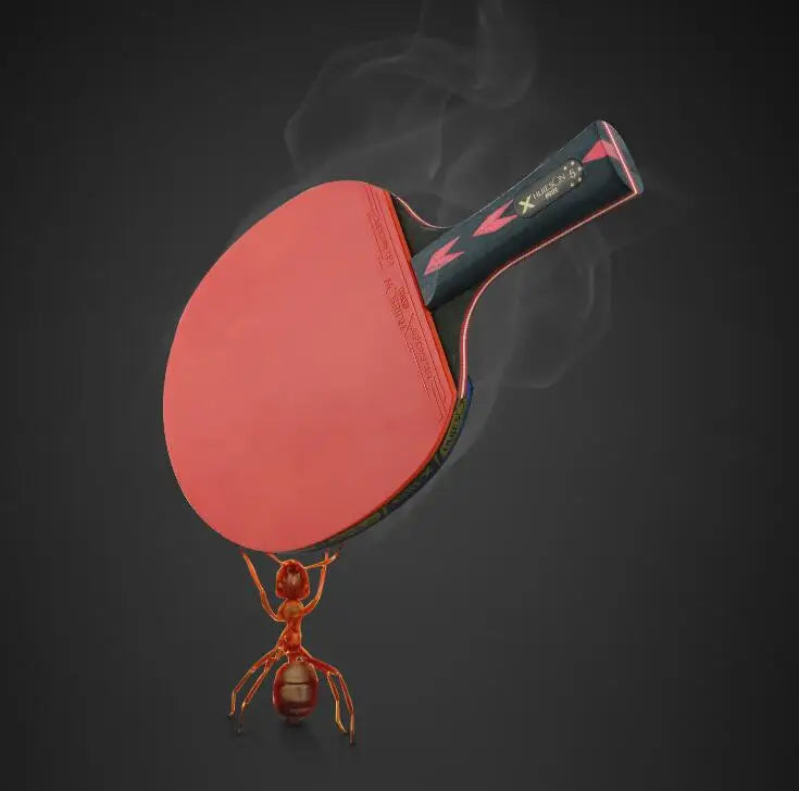 (2pcs/pair) 5 Star Carbon Table Tennis Racket Ping Pong Paddle Racket With Case