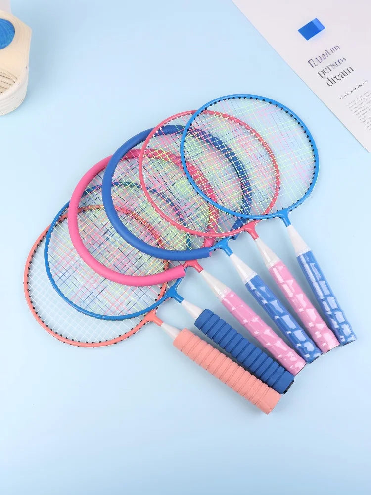 Family Sports Toy: Children's Lightweight Badminton Racket Double Set with Backpack, Designed for Kids Sports