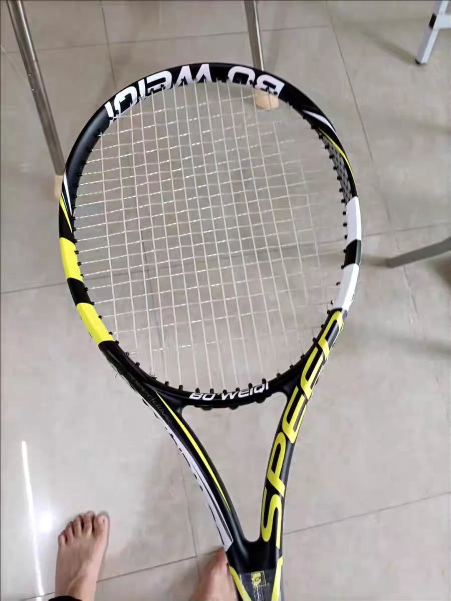 Popovich-Genuine Carbon Fiber All Carbon Single Tennis Racket Set for Men and Women, Professional Beginner