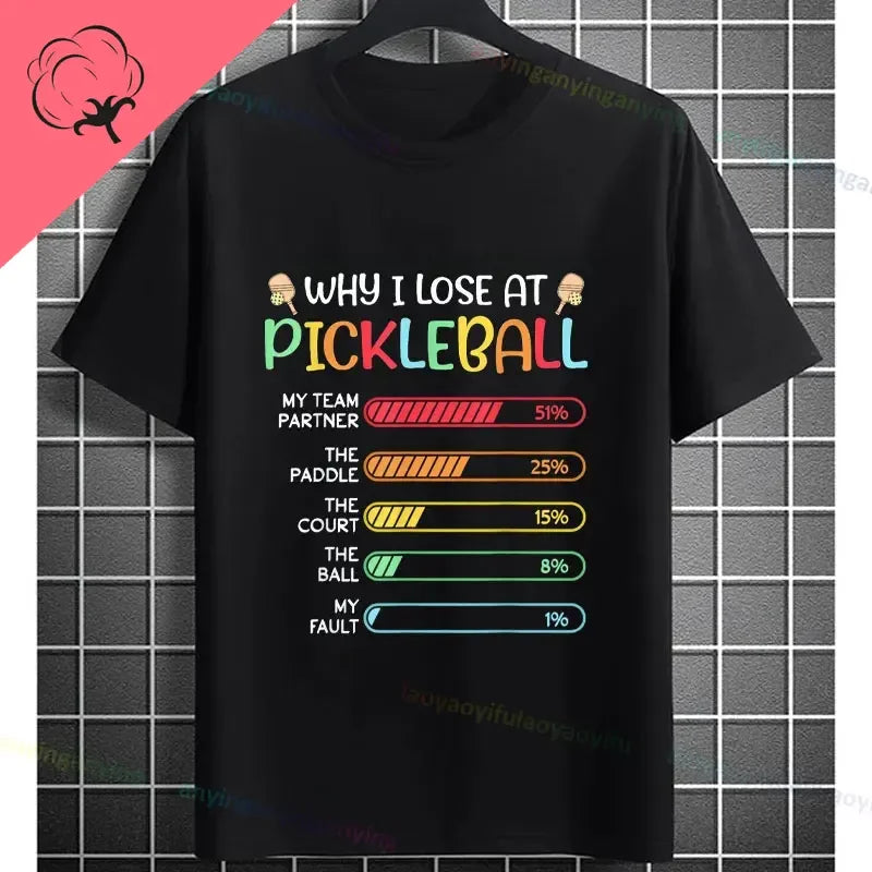Pickleball Graphic T-Shirt – "It Was in" Funny Design Casual 100% Cotton Short-sleeve Fashion Sporty Style Tee Perfect for Gift