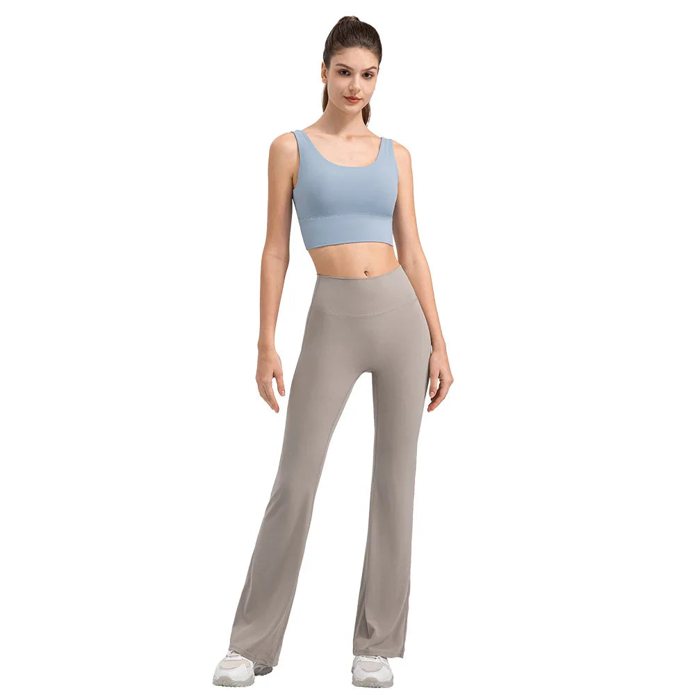 Yoga Pants Women High Waisted Yoga Pants with Pockets  Workout Flare Leggings Work Dress Pants Sports running fitness pants