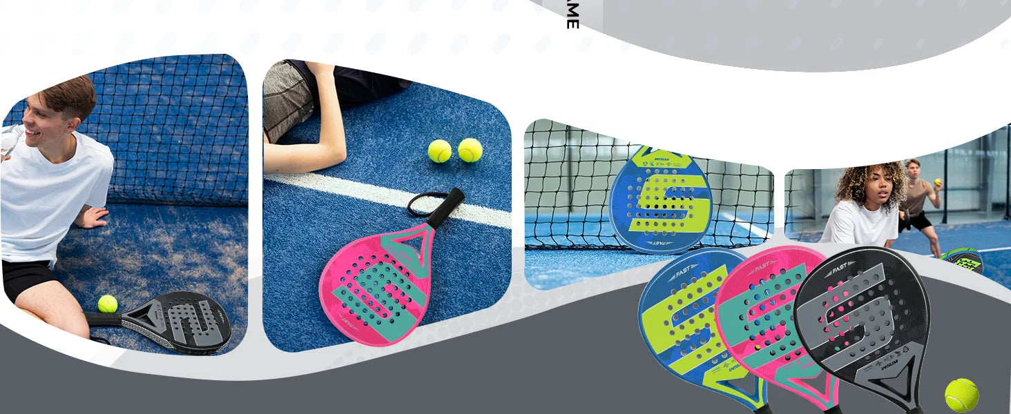 INSUM Padel Racket Lightweight Padel Tennis Racquets With Diamond Shape & Anti-Vibration System Suitable For Beginner To Advance