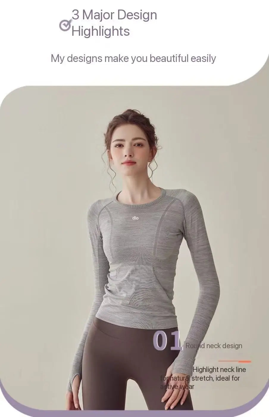 2026 New Women's Classics Long Sleeve Seamless Yoga Top Breathable Workout Shirt with Thumb Holes Fitness Gym Activewear