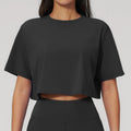 Yoga Tops Summer Sports Fitness Clothes Women's Short Sleeves Yoga Shirts Running Sports Gym Tops Loose Breathable Casual Tops