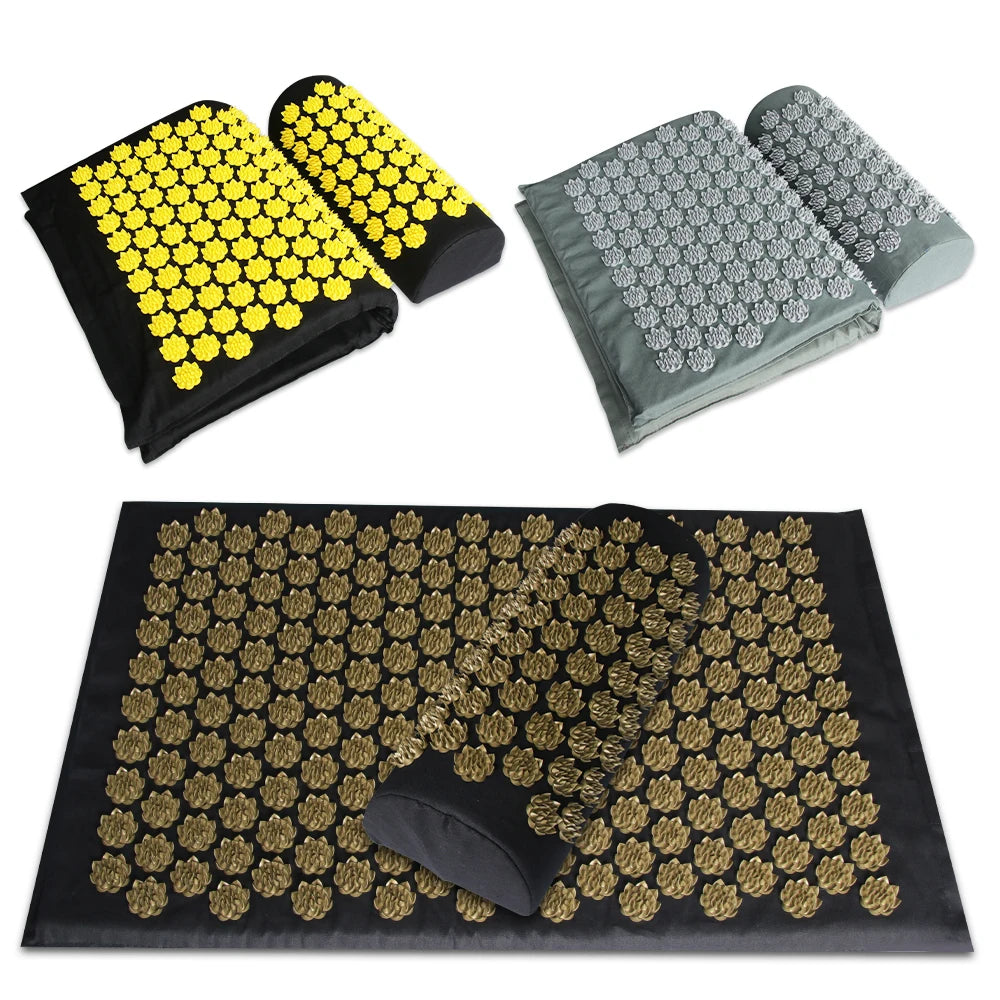 Massage Cushion Yoga Acupressure Mat Acupuncture Massage Mat Relieve Stree Back Body Pain Spike Mat Foot Massager Shakti Mat