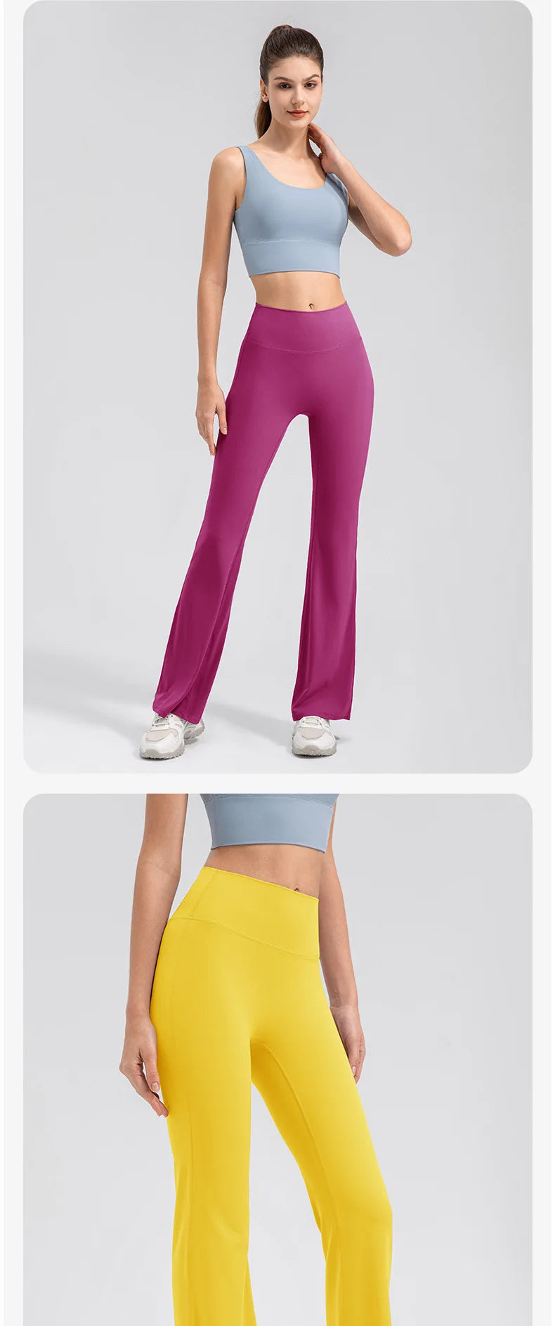 Yoga Pants Women High Waisted Yoga Pants with Pockets  Workout Flare Leggings Work Dress Pants Sports running fitness pants