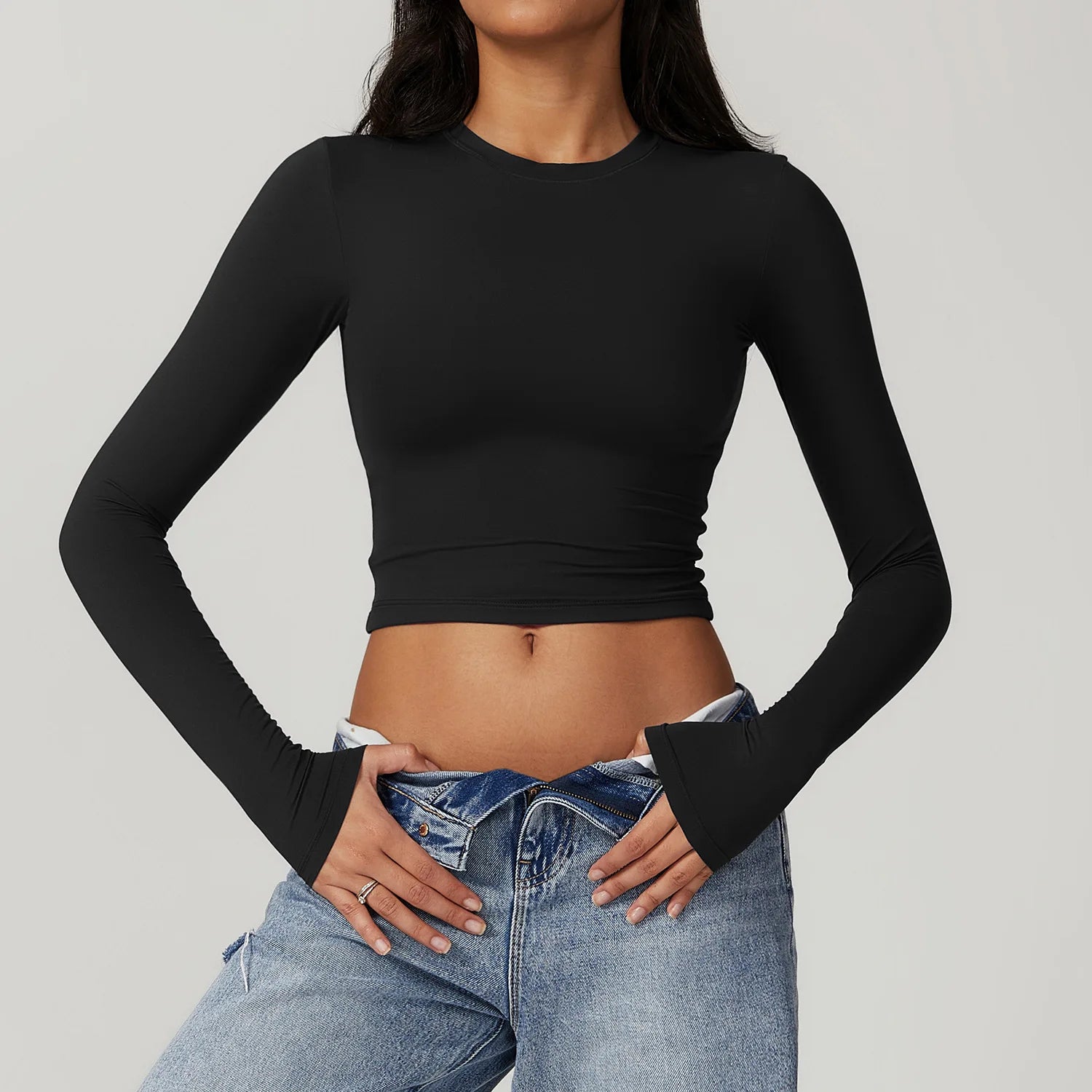 Yoga Shirts For Women Tops Fitness Running Long Sleeve Gym Clothes Push Up Workout Dry Fit Breathable High Elastic Sports Top