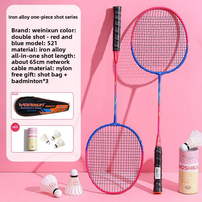 New Durable Badminton Rackets (Set of 2) – Ideal for Adults and Secondary School Students: High-Bounce Rackets for Beginners
