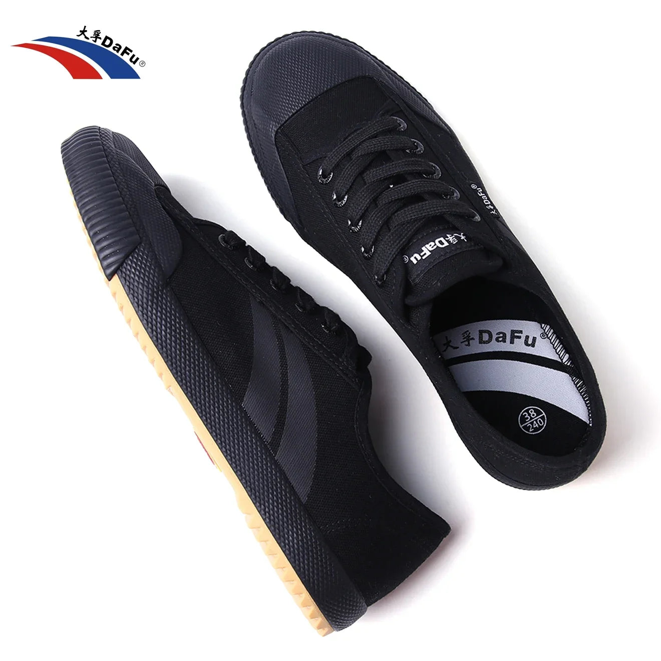 DaFu Shoes Improved Classical Sneakers Martial Arts All Balck Shoes