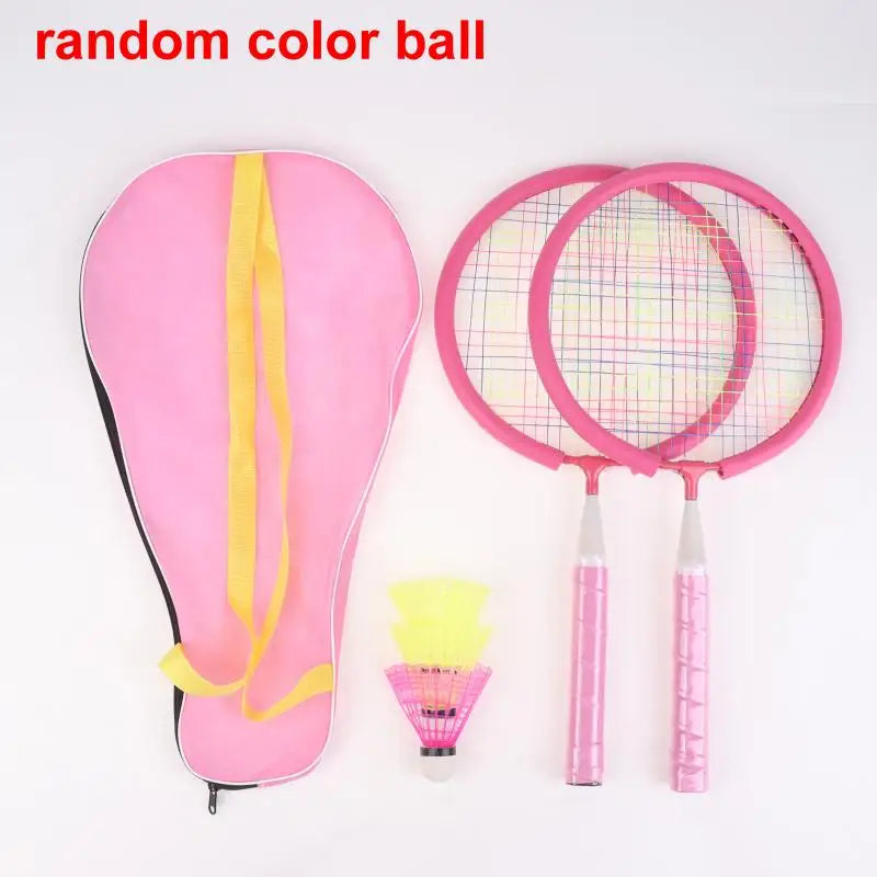 Family Sports Toy: Children's Lightweight Badminton Racket Double Set with Backpack, Designed for Kids Sports