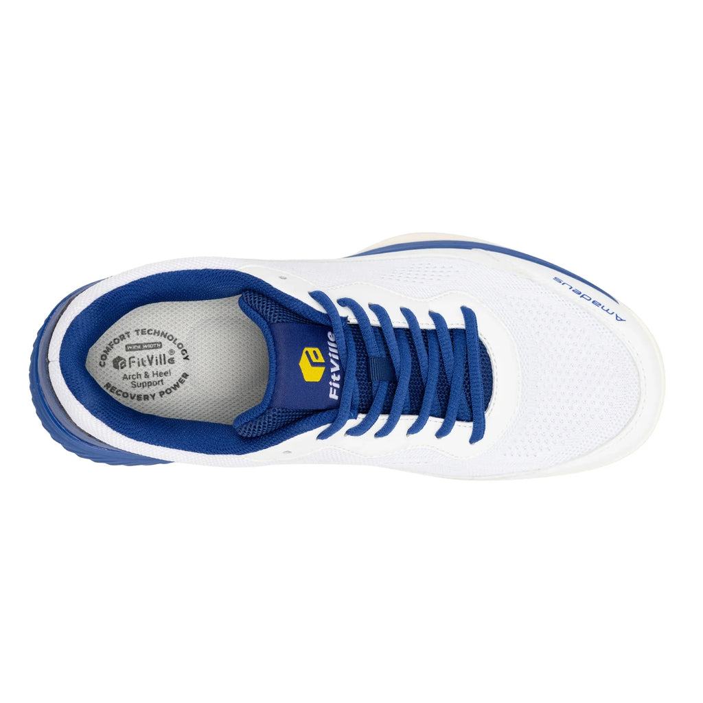 FitVille Men'S Tennis Shoes Wide Width 2E Professional Training Shoes Breathable Non-Slip For Racquet Sports With Arch Support