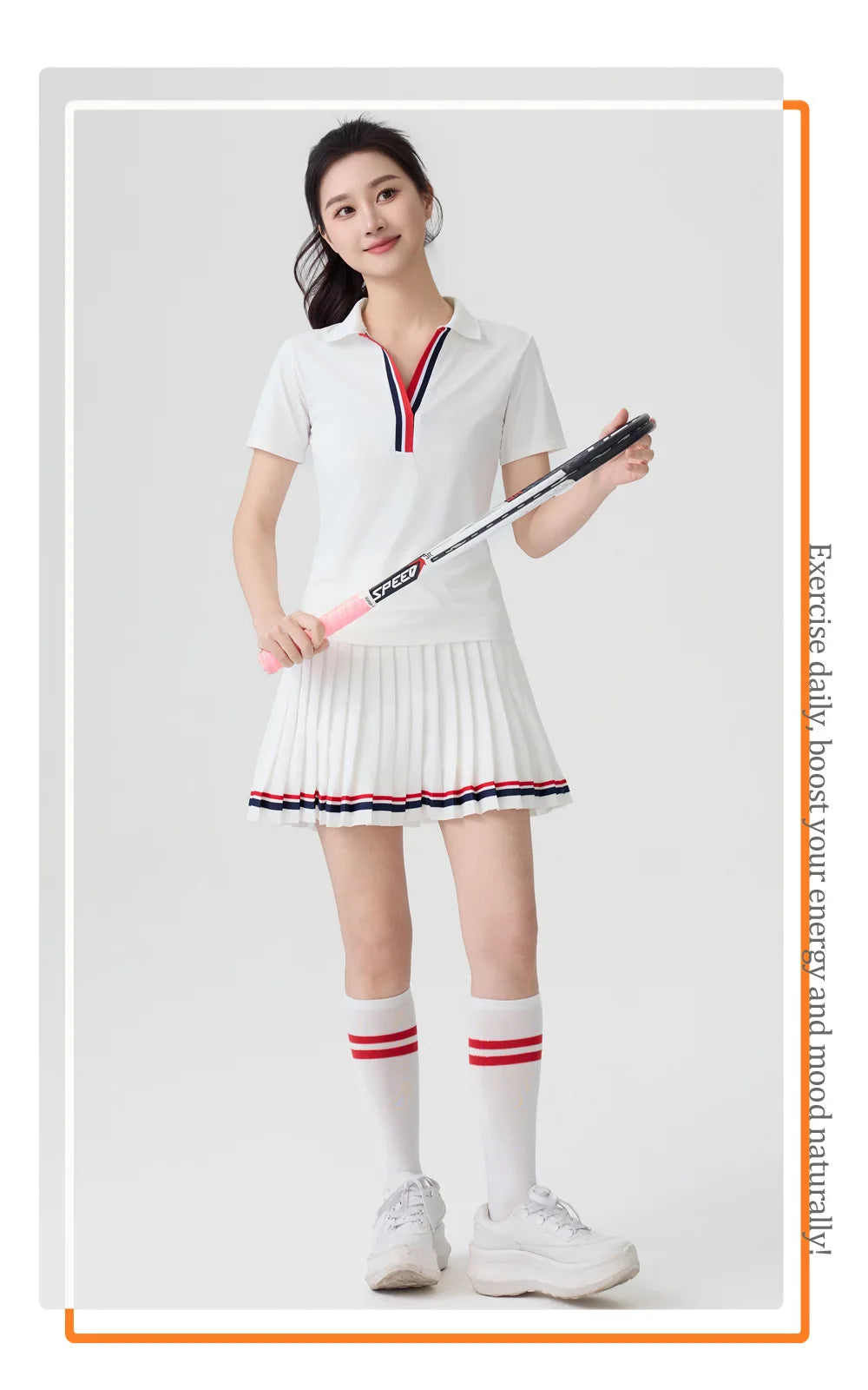 New Style Tennis Skirt, High-Waisted Slimming Tennis Wear, Quick-Drying Half-Length Pleated Skirt, Badminton Running Fitness Sports Short Skirt