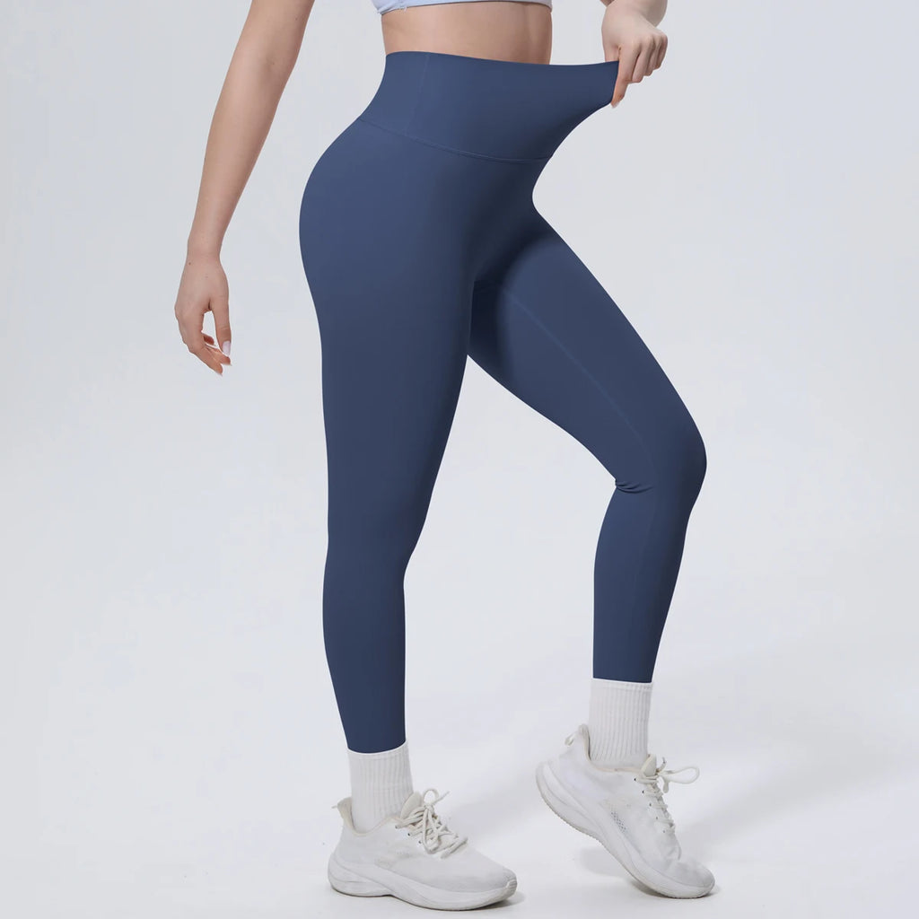 Summer Breathable Peach Buttocks Yoga Pants Solid Color High Stretch Sports Leggings Gym Push Up Outdoor Running Yoga Pants