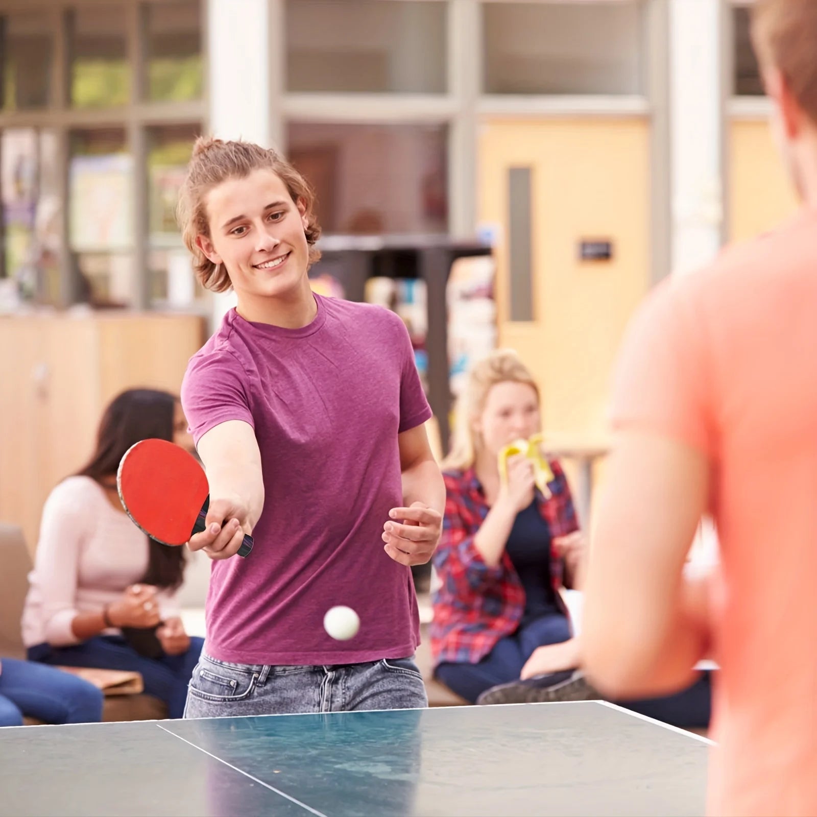 Table Tennis Bats, Portable Table Tennis Set, Ping Pong Bats for Outdoor Indoor Table Tennis Table, High-Performance Paddle, Com