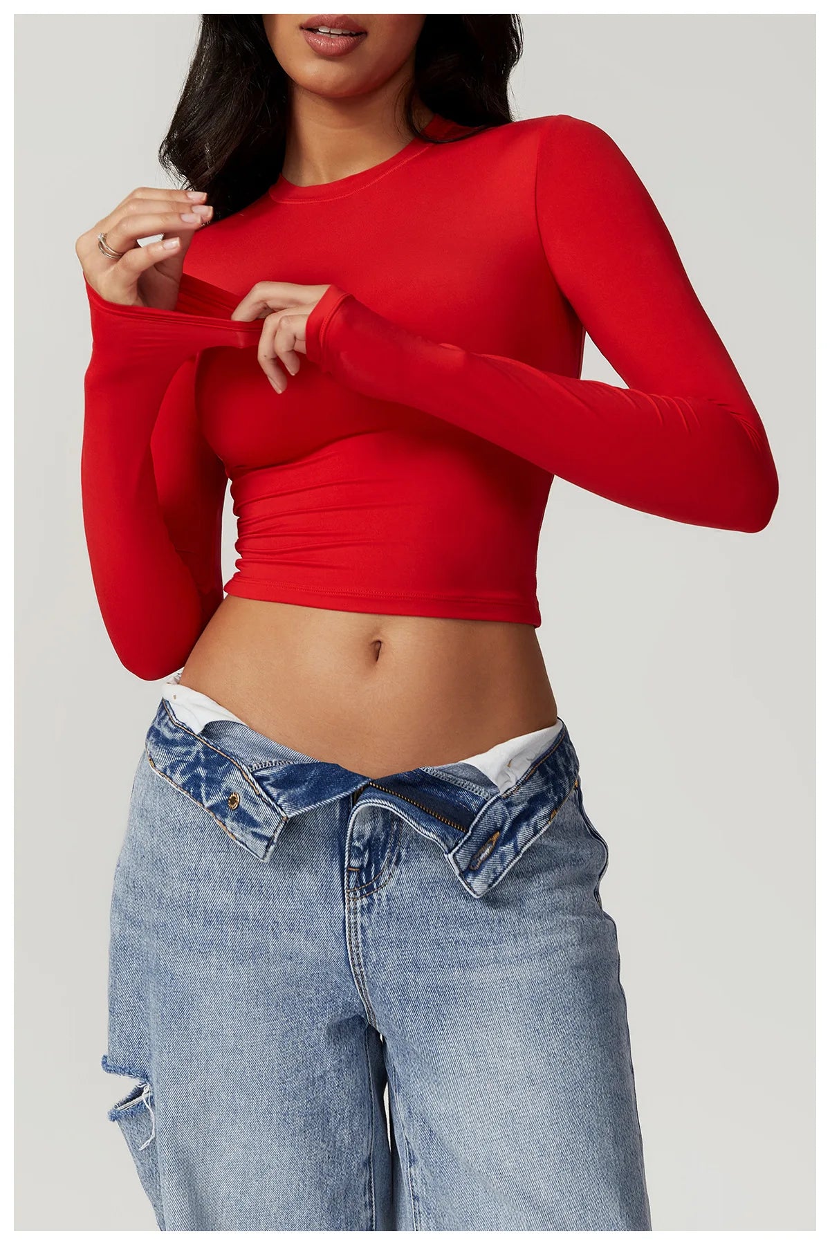 Yoga Shirts For Women Tops Fitness Running Long Sleeve Gym Clothes Push Up Workout Dry Fit Breathable High Elastic Sports Top