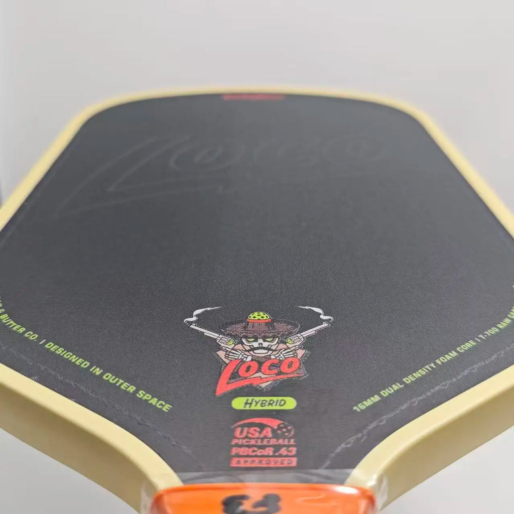 Bread and Butter Loco Pickleball Paddle 16mm Dual-Density Foam Core Hybrid Elongated CFC T700 Carbon Fiber Pickleball Paddles