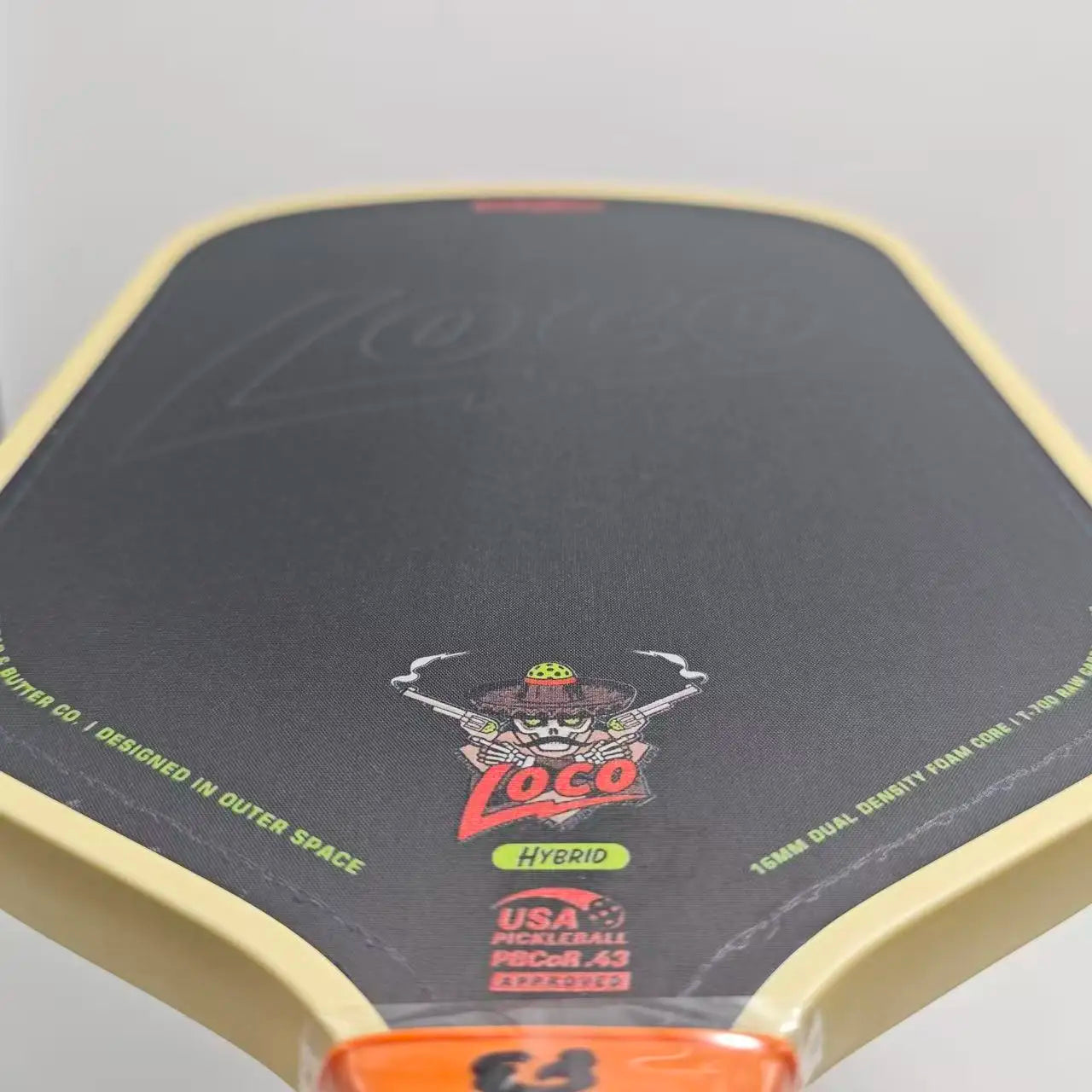 Bread and Butter Loco Pickleball Paddle 16mm Dual-Density Foam Core Hybrid Elongated CFC T700 Carbon Fiber Pickleball Paddles