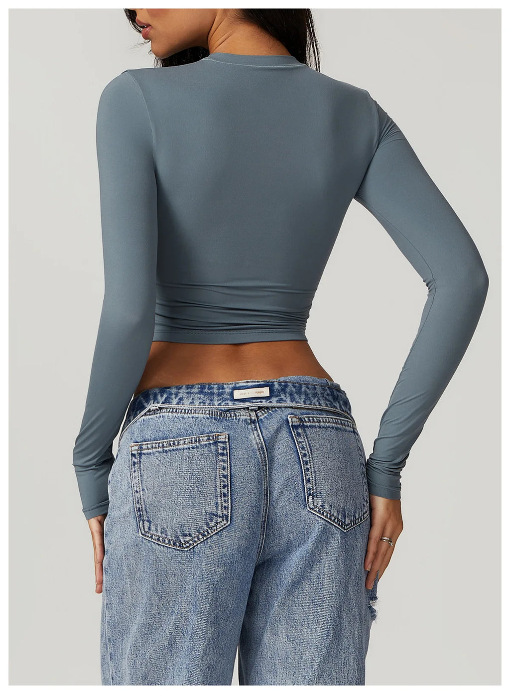 Yoga Shirts For Women Tops Fitness Running Long Sleeve Gym Clothes Push Up Workout Dry Fit Breathable High Elastic Sports Top